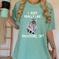Raccoon Love Women's T-Shirt - Adorable Comfort for Raccoon Fans Chalky Mint
