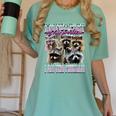 Raccoon Meme Women's Comfort T-Shirt - Playful Style Chalky Mint