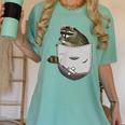 Raccoon Pocket Women's Comfort Tee - Ideal for Animal Lovers Chalky Mint