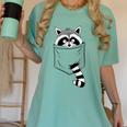 Raccoon Trash Panda Women's T-Shirt | Casual Cartoon Modern Design Chalky Mint