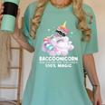 Raccoonicorn Women's T-Shirt – Whimsical Unicorn Trash Panda Delight Chalky Mint