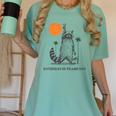 Retro 90s Sunset Raccoon Women's T-Shirt | Everyday Humor Chalky Mint