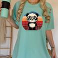 Retro Panda Sunglasses T-Shirt - BBQ & Pool Party Women's Tee Chalky Mint