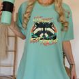 Retro Raccoon Women's T-Shirt - Live Fast Eat Trash Design Chalky Mint
