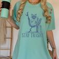 Stay Trashy Raccoon T-Shirt | Feminine Halloween Comfort Colors Chalky Mint