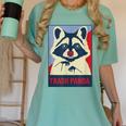 Trash Panda Raccoon Tee - Women's Comfort Colors Animal Design Chalky Mint