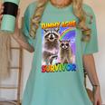 Tummy Ache Survivor Raccoon Women's Small Comfort Colors Tee Chalky Mint