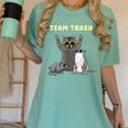 Women's Short Sleeve T-Shirt | Garbage Gang Opossum Raccoon Fun Chalky Mint