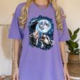 Animal Trio Meme | Women's Comfort Colors T-Shirt | Whimsical Wildlife Violet