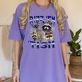 Autistic Raccoon Rizz Women's T-Shirt - Fun Meme Relaxed Fit Violet