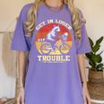 Get In Loser Trash Panda Women's Tee - Funny Animal Graphic Violet