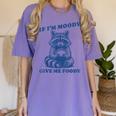 Moody Raccoon Meme Women's T-Shirt | Comfort Colors - Humorous Violet