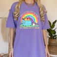 Raccoon Dumpster Fire T-Shirt - Groovy Women's Comfort Colors Violet