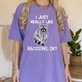 Raccoon Love Women's T-Shirt - Adorable Comfort for Raccoon Fans Violet