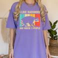 Raccoon Lover Comfort Colors T-Shirt - Introvert Design for Men & Women Violet