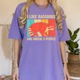Raccoon Lover T-Shirt - Comfort Colors for Introverted Men & Women Violet