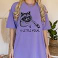 Raccoon Moon Women's T-Shirt - Cute Trash Panda Design Violet