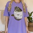 Raccoon Pocket Women's Comfort Tee - Ideal for Animal Lovers Violet