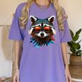 Raccoon Theme Women’s Comfort Colors T-Shirt - Casual Style Violet