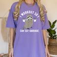 Raccoon Trash Panda Gym Shirt | Women's Comfort Colors Tee Violet