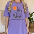 Retro 90s Sunset Raccoon Women's T-Shirt | Everyday Humor Violet