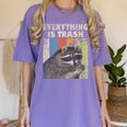 Retro Raccoon Camping Women's Tee | Fun Wildlife Lover Style Violet