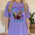 Retro Raccoon Meme Women's T-Shirt | Comfy & Quirky Style Violet