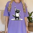 Retro Raccoon Rock Music Women’s Comfort Colors T-Shirt Violet