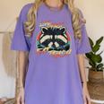 Retro Raccoon Women's T-Shirt - Live Fast Eat Trash Design Violet