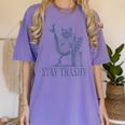 Stay Trashy Raccoon T-Shirt | Feminine Halloween Comfort Colors Violet