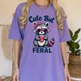 Summer Raccoon Women's T-Shirt - Cute & Funny Comfort Tee Violet