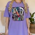 Three Raccoon Moon Women's Comfort Colors T-Shirt | Funny Meme Tee Violet