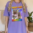 Tummy Ache Survivor Raccoon Women's Small Comfort Colors Tee Violet