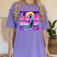 Vaporwave Raccoon Meme Women's T-Shirt - Retro Synthwave Art Violet