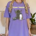 Women's Short Sleeve T-Shirt | Garbage Gang Opossum Raccoon Fun Violet