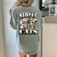 Raccoon Feral Retro Women's Summer Tee - Comfort Colors Back Print Bay