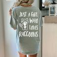 Raccoon Lover Women's T-Shirt | Cute Back Print Comfort Colors Bay