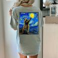 Raccoon Lover Women's T-Shirt - Starry Night Art Back Print Bay