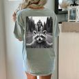 Raccoon & Sasquatch Selfie Women's T-Shirt - Fun Back Print Bay