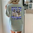 Rizz Em with Tism Raccoon Meme Women's T-Shirt - Fun Back Print Bay