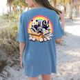 Adopt A Street Cat T-Shirt | Vintage Raccoon & Skunk Women's Top Blue Jean