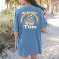 Autism Raccoon Comfort T-Shirt for Women | Meme-Inspired Design Blue Jean
