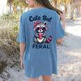 Cute Raccoon Humor Women's Comfort Colors T-Shirt | Summer Trend Blue Jean