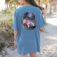 Ferret Women's T-Shirt | Comfort Colors Back Print - Moon Howl Design Blue Jean