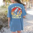 Get In Loser Raccoon Opossum Women's Tee - Fun Comfort Colors Blue Jean