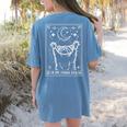 In My Feral Era Women's T-Shirt – Moonlit Raccoon Back Print Blue Jean
