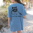 Moonlit Raccoon - Women's T-Shirt | Comfort Colors, Wildlife Back Print Blue Jean