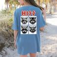 Raccoon Band Concert Tee - Women's Back Print | Comfort Colors Blue Jean
