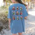 Raccoon Christmas Pajama T-Shirt - Back Print - Cozy Women's Tee Blue Jean