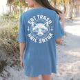 Raccoon Gothic Women's T-Shirt - Comfort Colors, Quirky Back Print Blue Jean